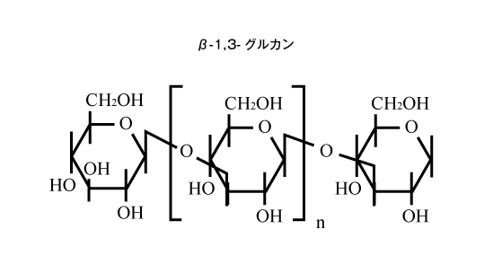 β-1,3-グルカン構造式